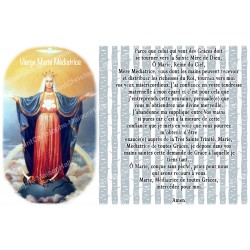 Sticker voor noveenkaars met gebed - Maagd Maria, Middelares