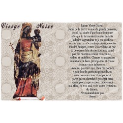 Pegatina para velas de novena con oración - Virgen Negra