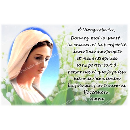 Autocollant bougie de neuvaine avec prière français - Vierge Marie 3