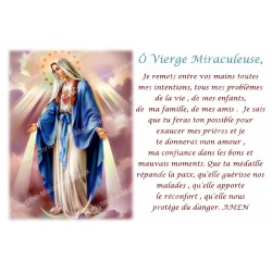 Novena candle sticker with prayer - Miraculous Virgin 1
