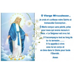 Autocollant bougie de neuvaine avec prière - Vierge Miraculeuse 2