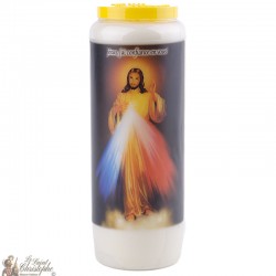 Bougies Neuvaines au Christ Miséricordieux modèle 4  - prière Français