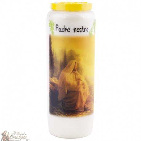 Bougies Neuvaines à  notre père - prière italien
