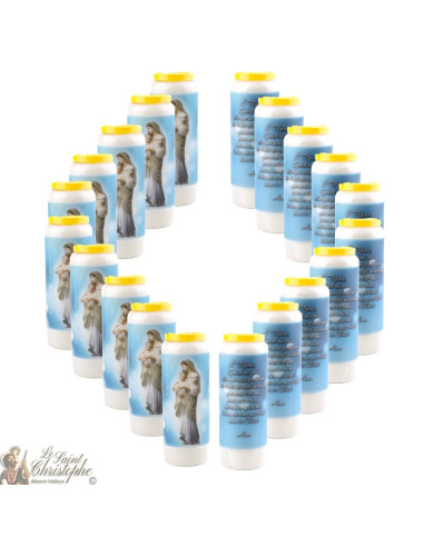 Bougies Neuvaines à la vierge Marie modèle 6 - prière français