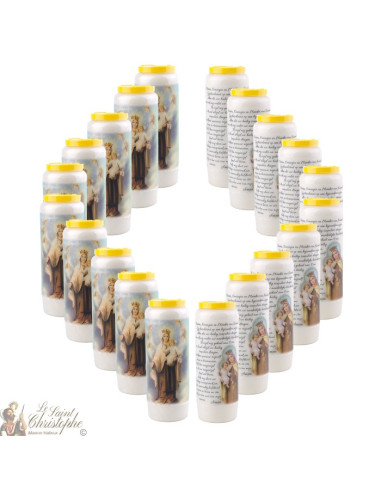 Bougies Neuvaines à  la vierge du scapulaire - prière  néerlandais