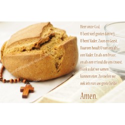 Novena candle sticker with prayer - Before meals