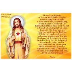 Aufkleber für Novenenkerze mit Gebet - Heiliges Herz Jesu - 10er-Set