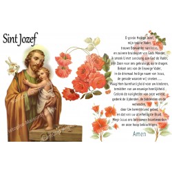 Autocollant bougie de neuvaine avec prière - Saint Joseph 3
