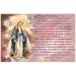 Novena candle sticker with prayer - Miraculous Medal