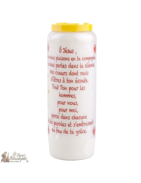 Bougies Neuvaines de remerciement au Coeur de Jésus - prière  français