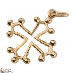 Croix Occitane plaqué or 20 mm