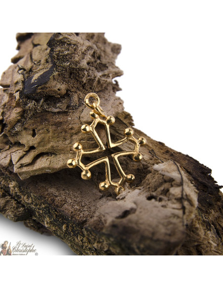 Croix Occitane plaqué or 20 mm