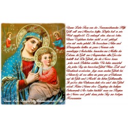 sticker with French  prayer - Our Lady of Perpetual Help