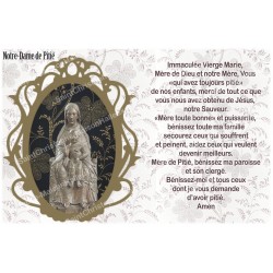 Autocollant bougie de neuvaine avec prière - Notre Dame de Pitié