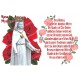 sticker with French  prayer - our lady of mercy