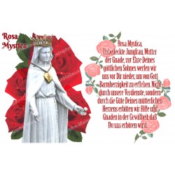 sticker with german  prayer - our lady of roses