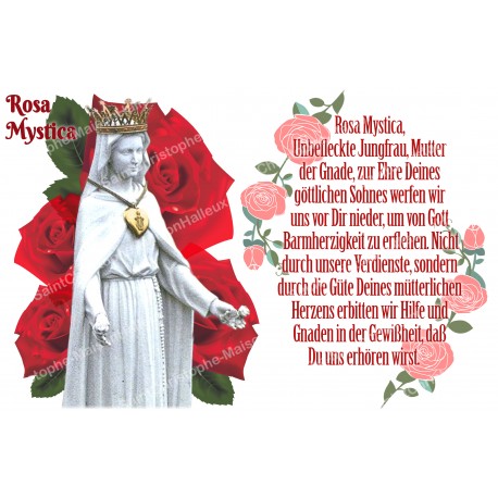 sticker with French  prayer - our lady of mercy