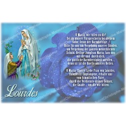 sticker with german  prayer - Our Lady from Lourdes