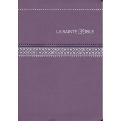 La Sainte Bible - Segond 1910 - Simili cuir mauve 
