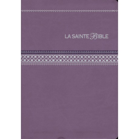 La Sainte Bible - Segond 1910 - Simili cuir mauve 