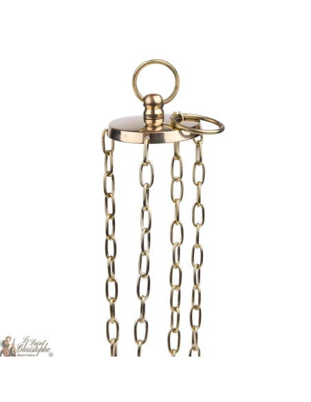 Wierookvat met ketting koperen