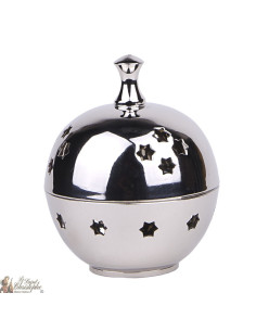 Encensoir boule argentée étoilé