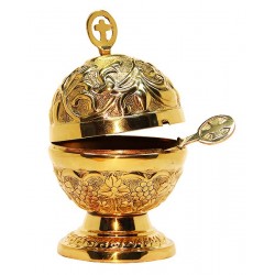  Shuttle incense container - Copper -13 cm