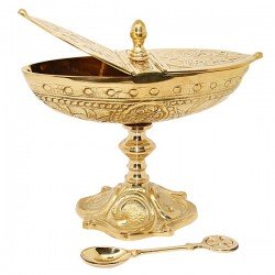 carved incense container with two covers