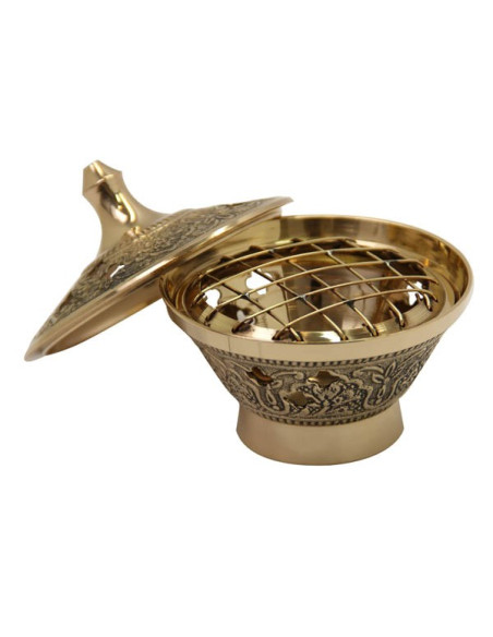 Wierookvat gesneden met indoor grill - 8 x 8 cm