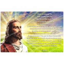 sticker with french prayer - father, i believe in you