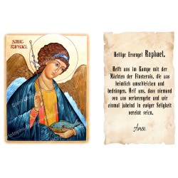 Pegatina para velas de novena con oración - San Rafael 3