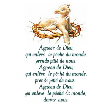 Autocollants Rectangulaires - "Agneau de Dieu" - 8 pièces - Français