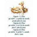 Autocollants Rectangulaires - "Agneau de Dieu" - 8 pièces - Français