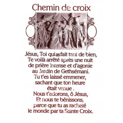 Autocollants Rectangulaires - "Chemin de croix" - 8 pièces - Français