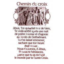 Autocollants Rectangulaires - "Chemin de croix" - 8 pièces - Français