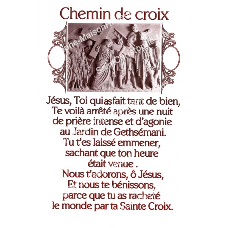 Autocollants Rectangulaires - "Chemin de croix" - 8 pièces - Français
