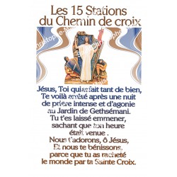 Autocollants Rectangulaires - "Chemin de croix 2" - 8 pièces - Français