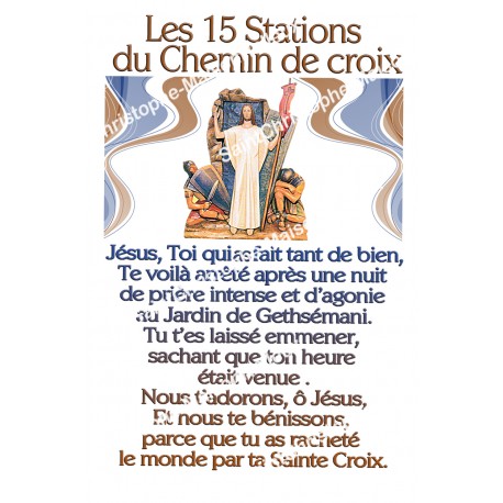 Autocollants Rectangulaires - "Chemin de croix 2" - 8 pièces - Français