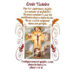 Autocollants Rectangulaires - "Croix Victoire" - 8 pièces - Français