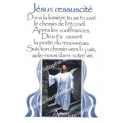 Autocollants Rectangulaires - "Jésus réssuscité" - 8 pièces - Français