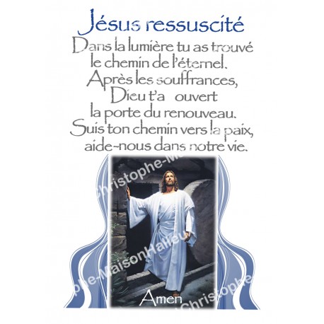 Autocollants Rectangulaires - "Jésus réssuscité" - 8 pièces - Français