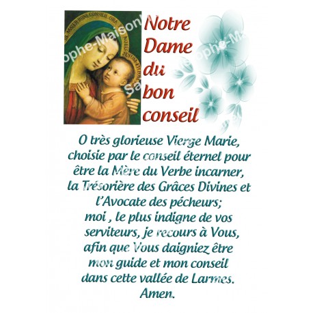 Autocollants Rectangulaires - "Notre-Dame du bon conseil - 2" - 8 pièces - Français