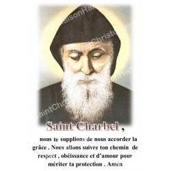 Autocollants Rectangulaires - "Saint Charbel" - 8 pièces - Français