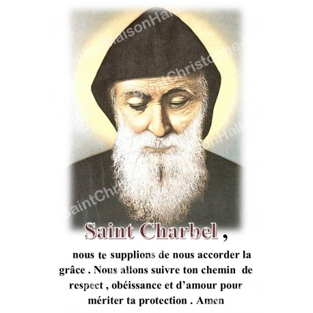 Autocollants Rectangulaires - "Saint Charbel" - 8 pièces - Français