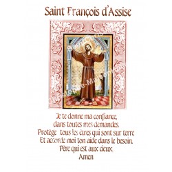 Autocollants Rectangulaires - "Saint Francois d'Assise" - 8 pièces - Français