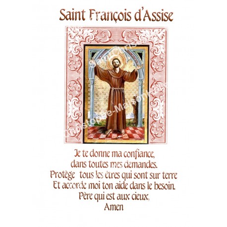 Autocollants Rectangulaires - "Saint Francois d'Assise" - 8 pièces - Français