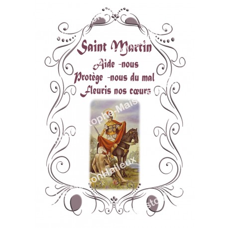 Autocollants Rectangulaires - "Saint Martin - 3" - 8 pièces - Français