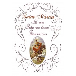 Autocollants Rectangulaires - "Saint Martin - 2" - 8 pièces - Français