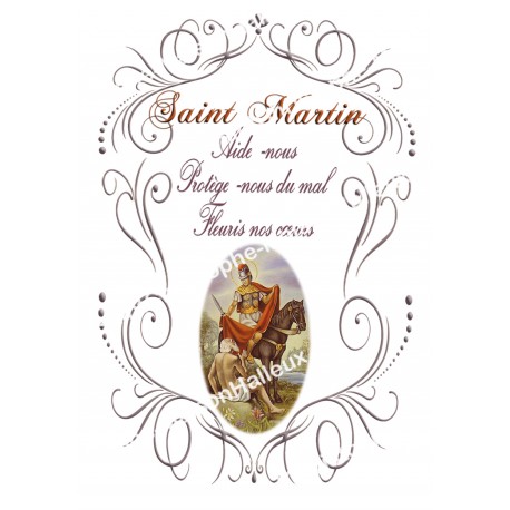 Autocollants Rectangulaires - "Saint Martin - 2" - 8 pièces - Français