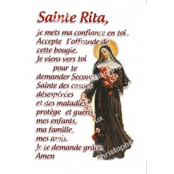 Autocollants Rectangulaires - "Sainte Rita - 3" - 8 pièces - Français